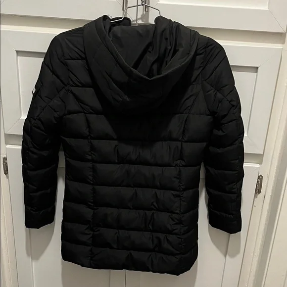 Black Quilted Hooded Jacket - Picture 3 of 3